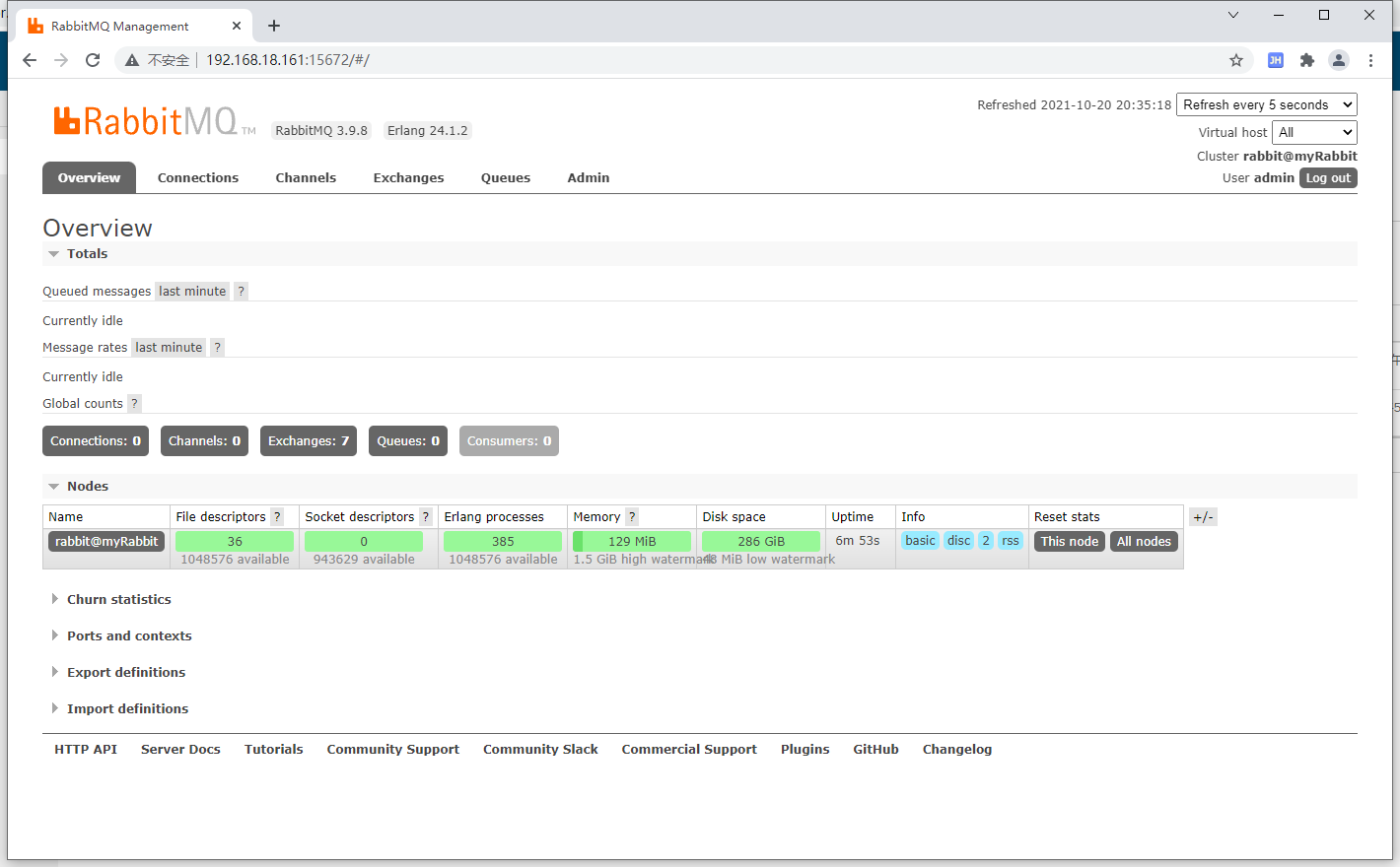 rabbitmq 镜像&容器模板